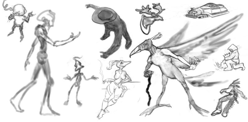 Thumbnail Character Gesture And Design Practice 2 - Copyright 2020, Jephyr (Jeff Curtis), All Rights Reserved